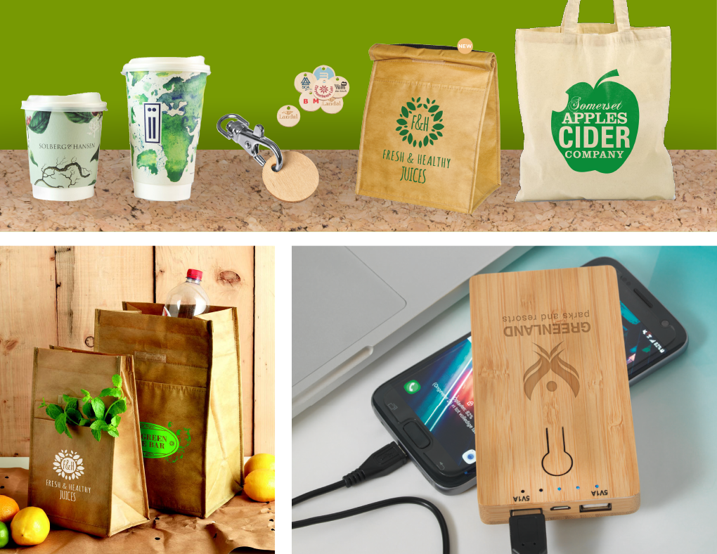 Collage mit nachhaltigen Produkten